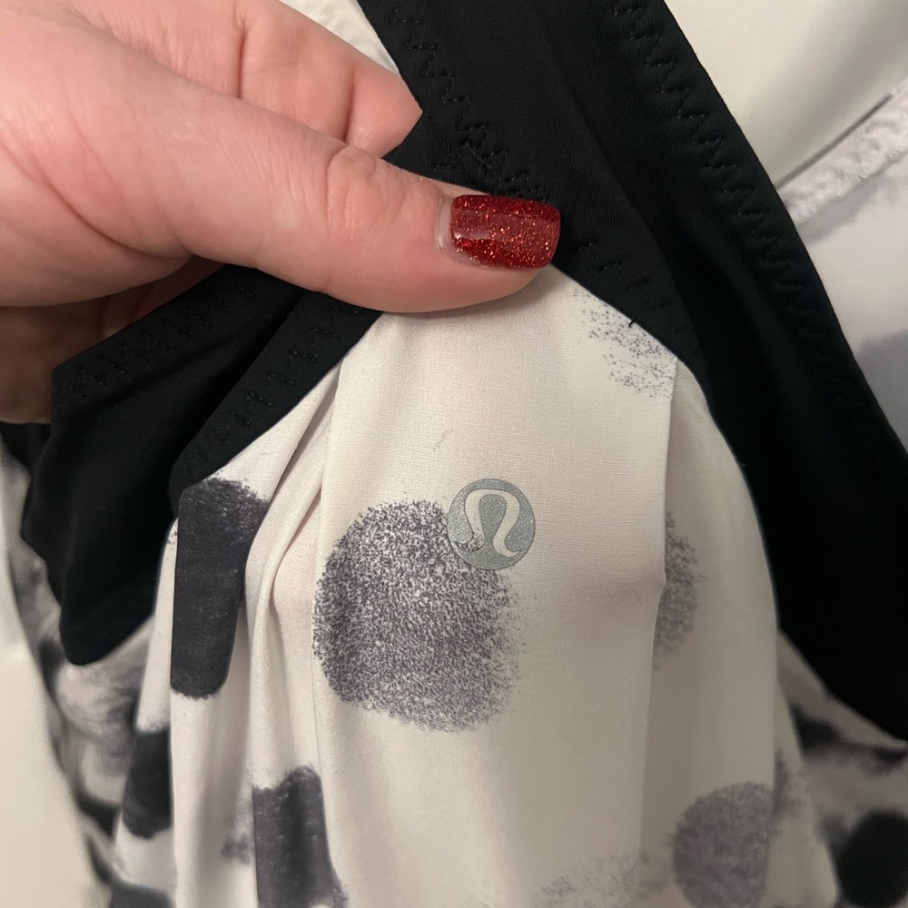 lululemon athletica White & Black Tie-Dye Active Romper - Picture 6 of 11